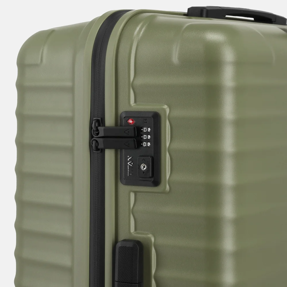 Titan Upgrade reiskoffer 75 cm forest green bij Duifhuizen
