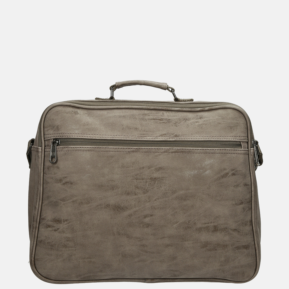 Enrico Benetti Rotterdam laptoptas 15 inch middentaupe bij Duifhuizen