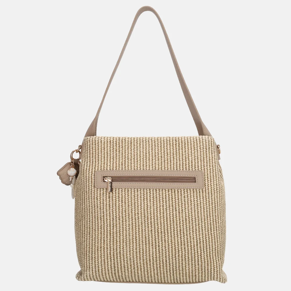 Charm London Santorini schoudertas M taupe bij Duifhuizen