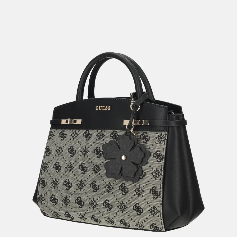Guess Melinda satchel handtas Black Logo bij Duifhuizen