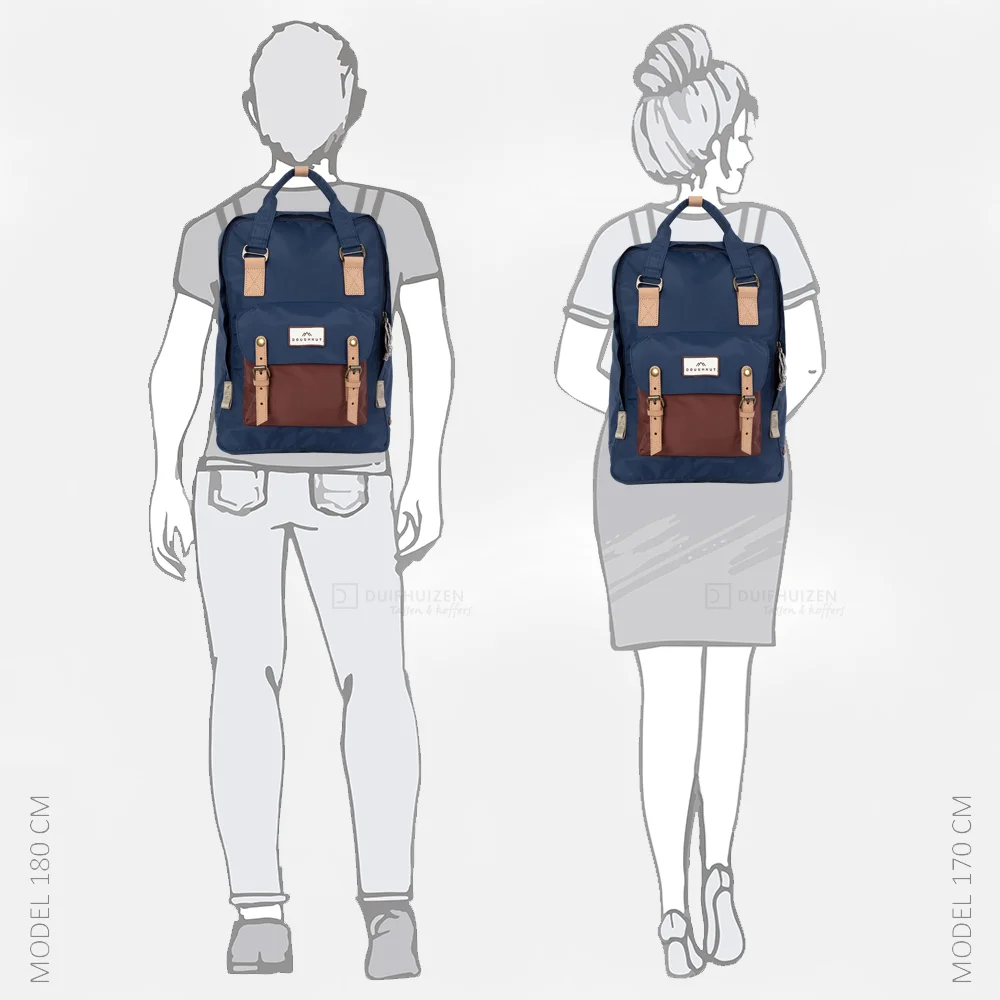 Doughnut Macaroon Large Jungle Backpack rugzak 15 inch navy bij Duifhuizen