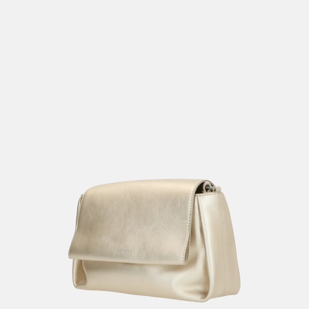 Loulou Essentiels Fleur crossbody tas light gold bij Duifhuizen