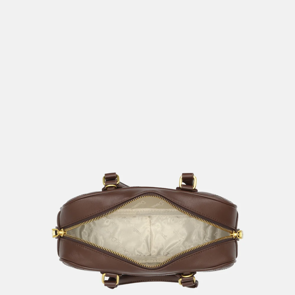 Daniele Donati handtas stiksels dark brown bij Duifhuizen