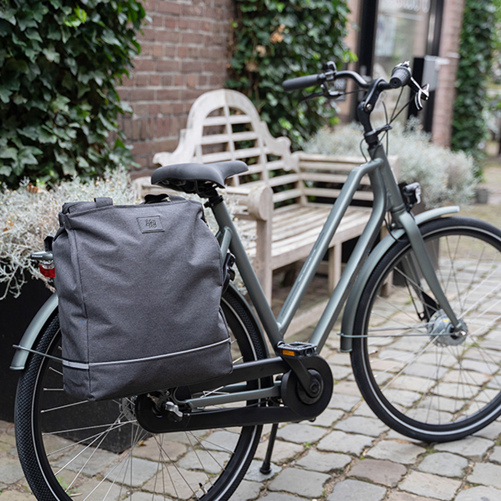 Dutch Cycle Bags fietstas enkel grey bij Duifhuizen