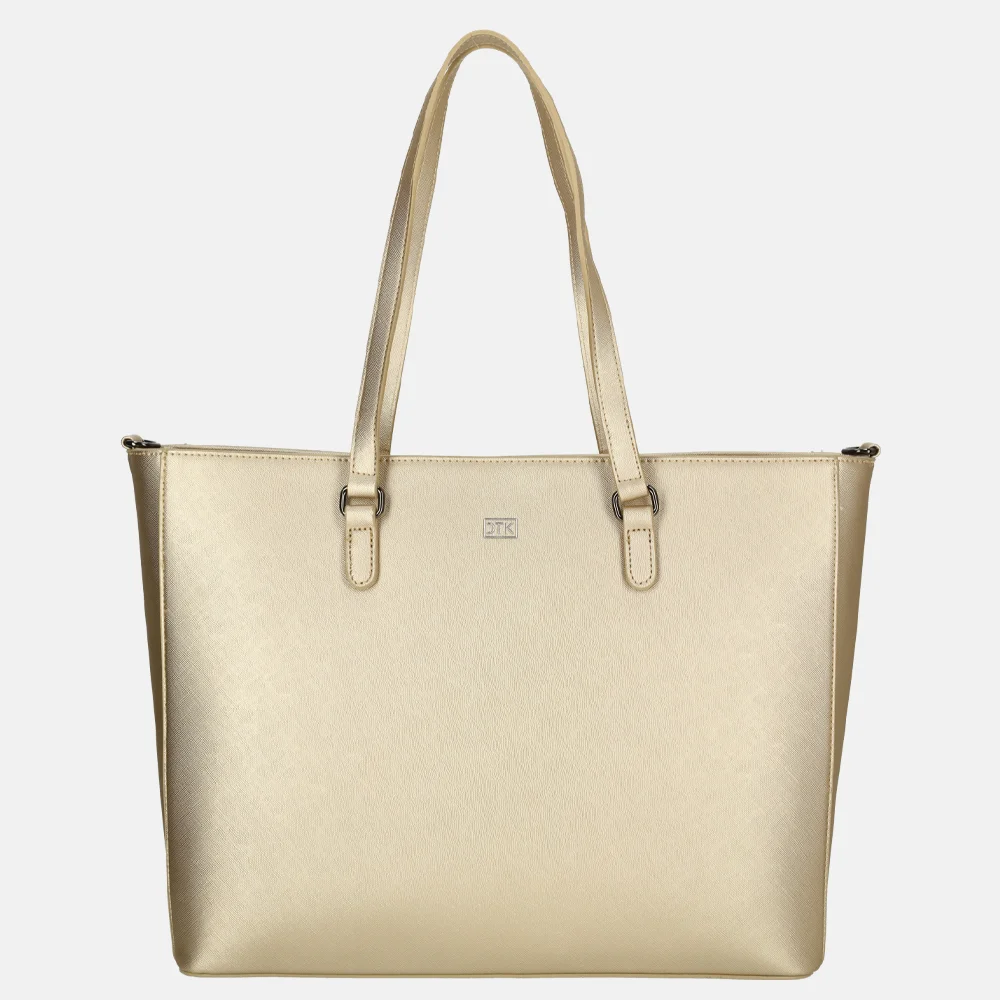 Duifhuizen Saffiano shopper L gold bij Duifhuizen