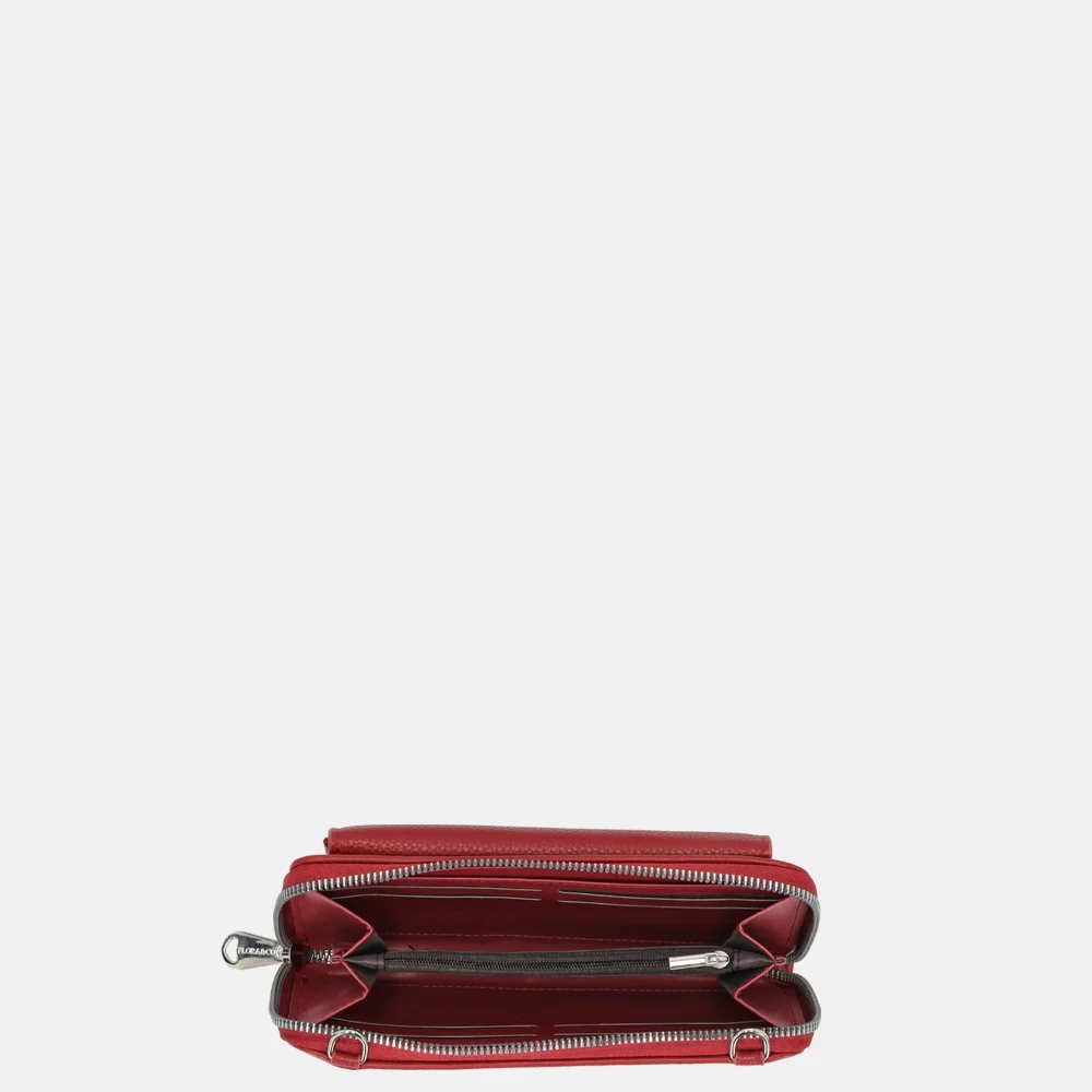 Flora & Co portemonnee/ crossbody tas red bij Duifhuizen