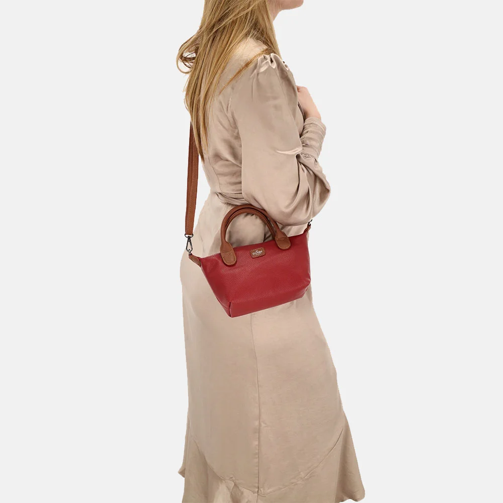 Charm London Buckingham Mono handtas XS wijnrood bij Duifhuizen