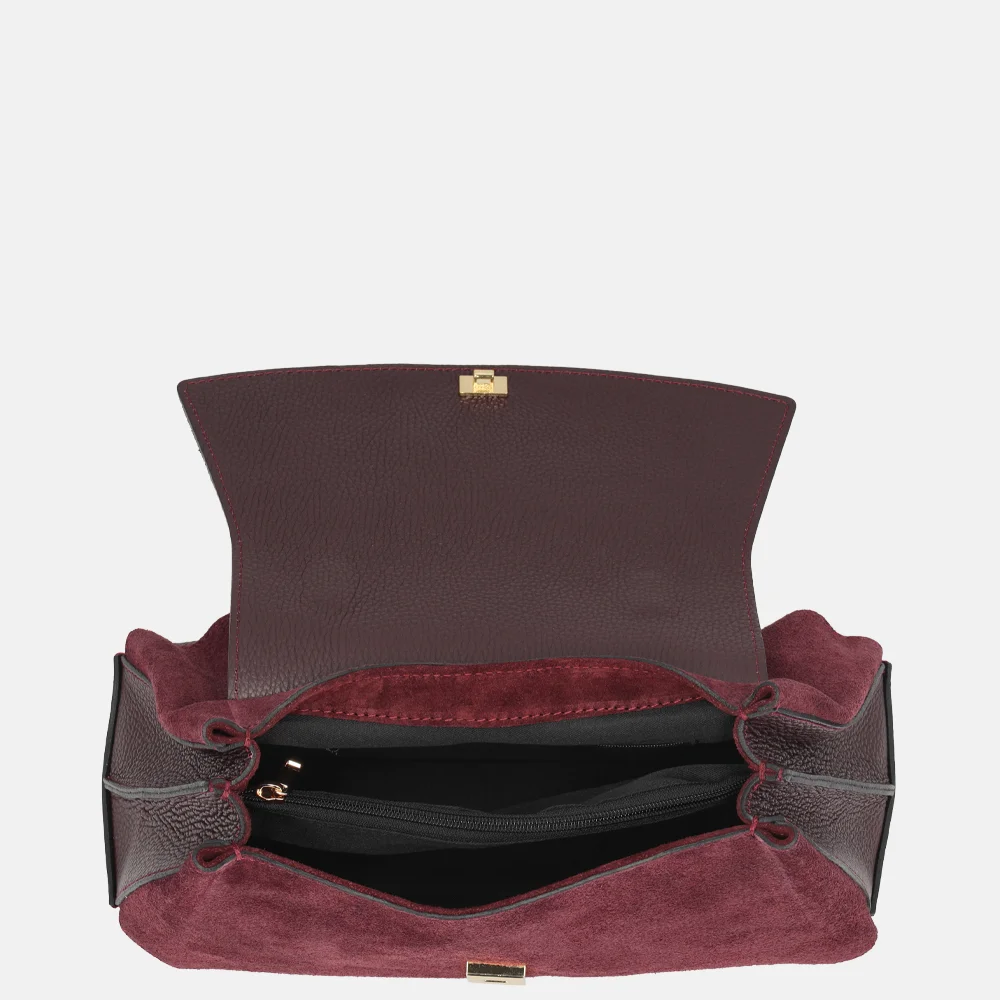 Charm London overslag handtas suede bordeaux bij Duifhuizen
