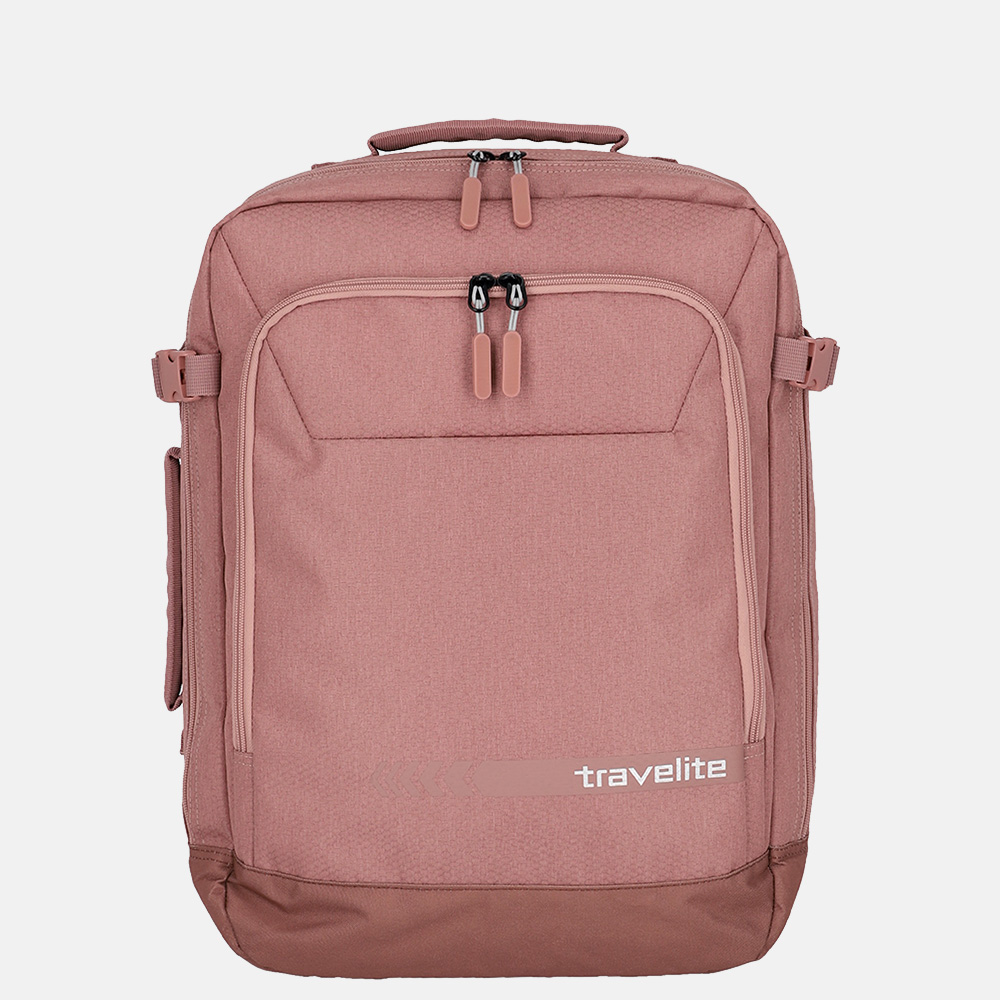 Travelite Kick Off Cabin Size backpack/weekender rugzak rose bij Duifhuizen