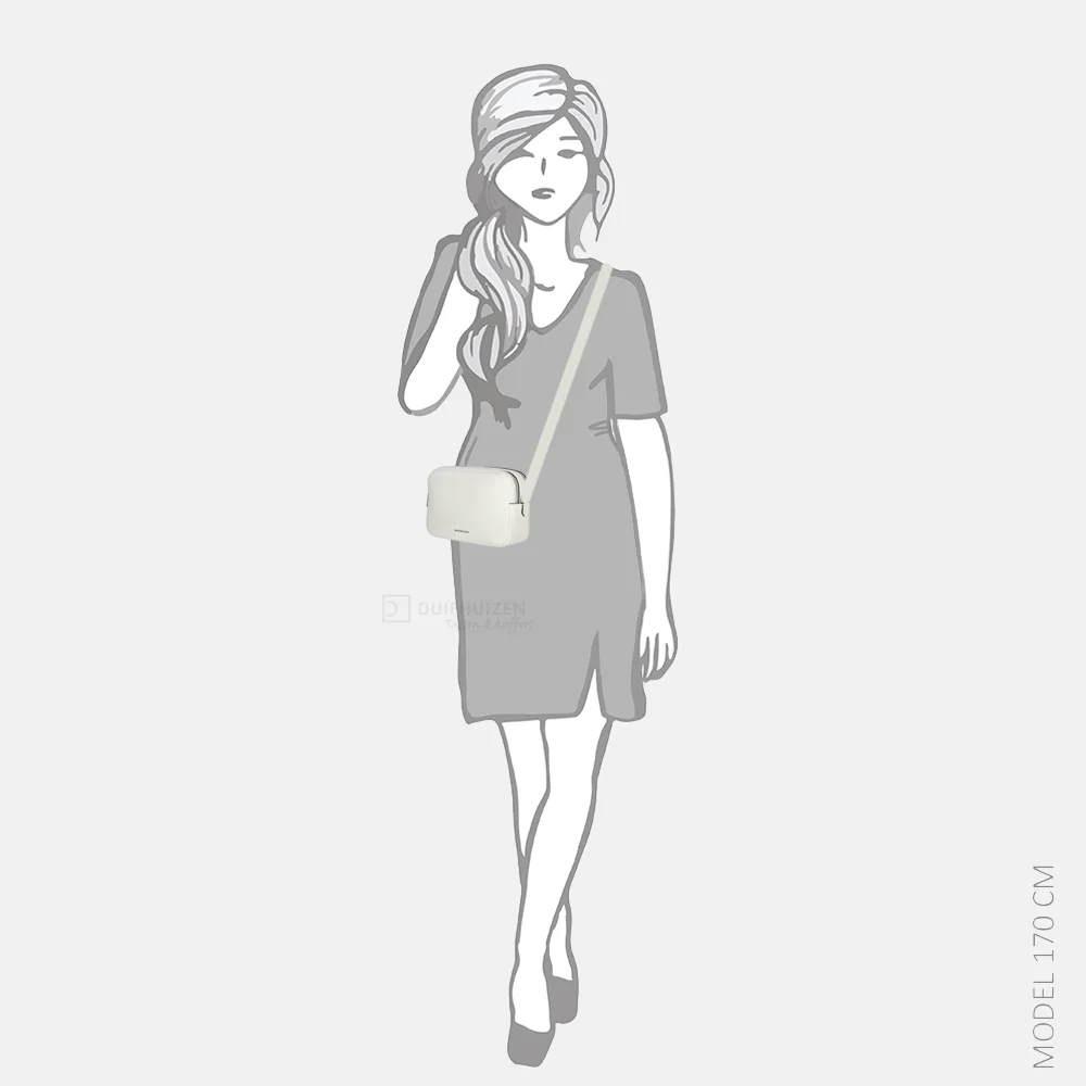 Michael Kors Bryant crossbody tas M optic white bij Duifhuizen