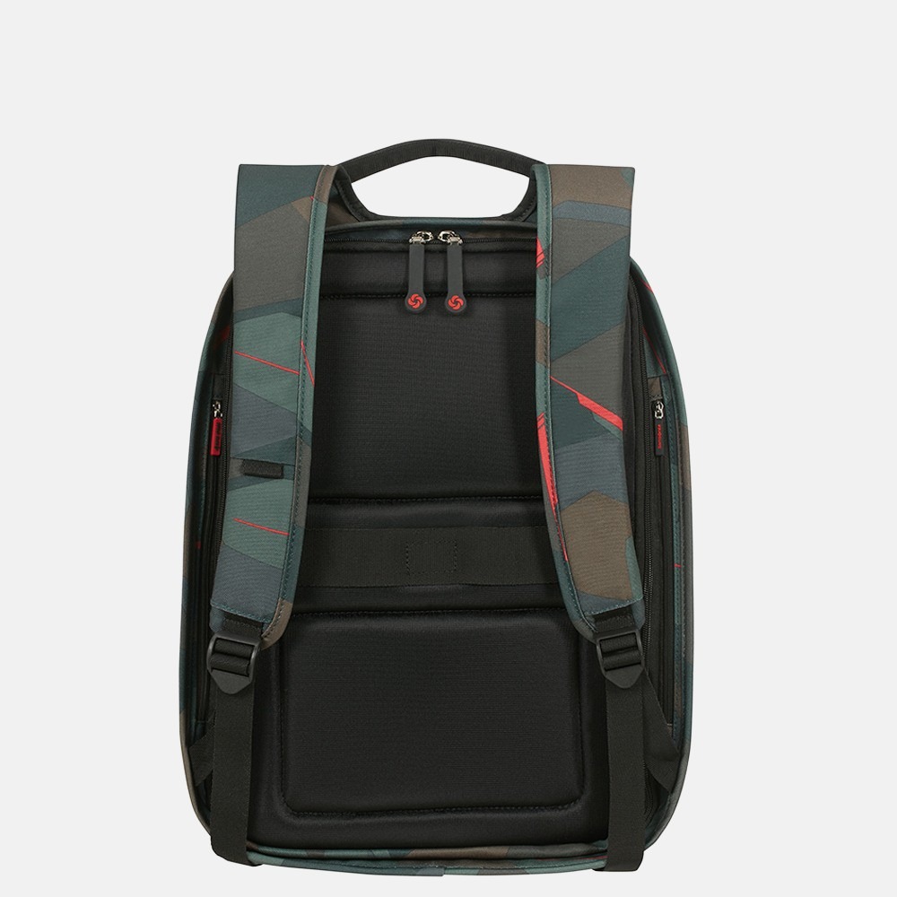 Samsonite Securipak laptop rugzak 15.6 inch deep forest camo bij Duifhuizen