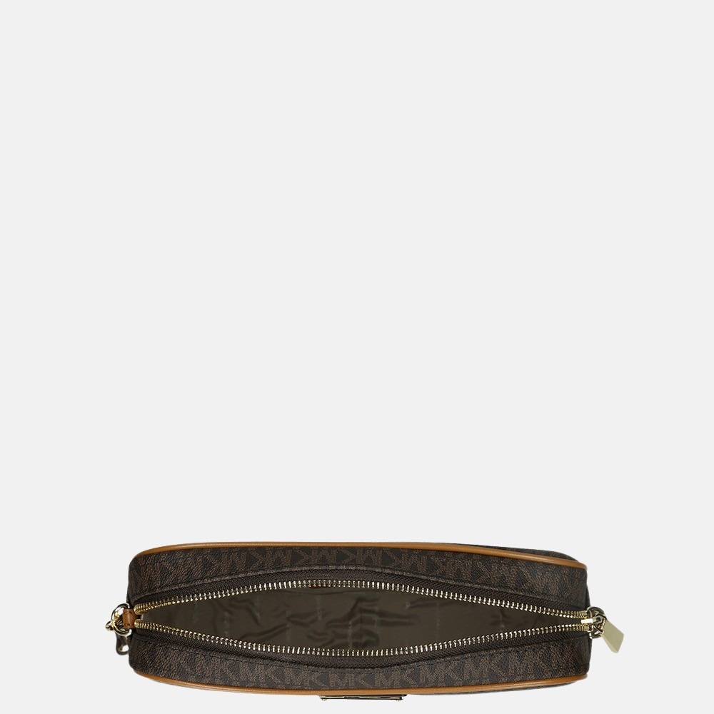 Michael Kors Jet Set East West crossbody tas L brown bij Duifhuizen