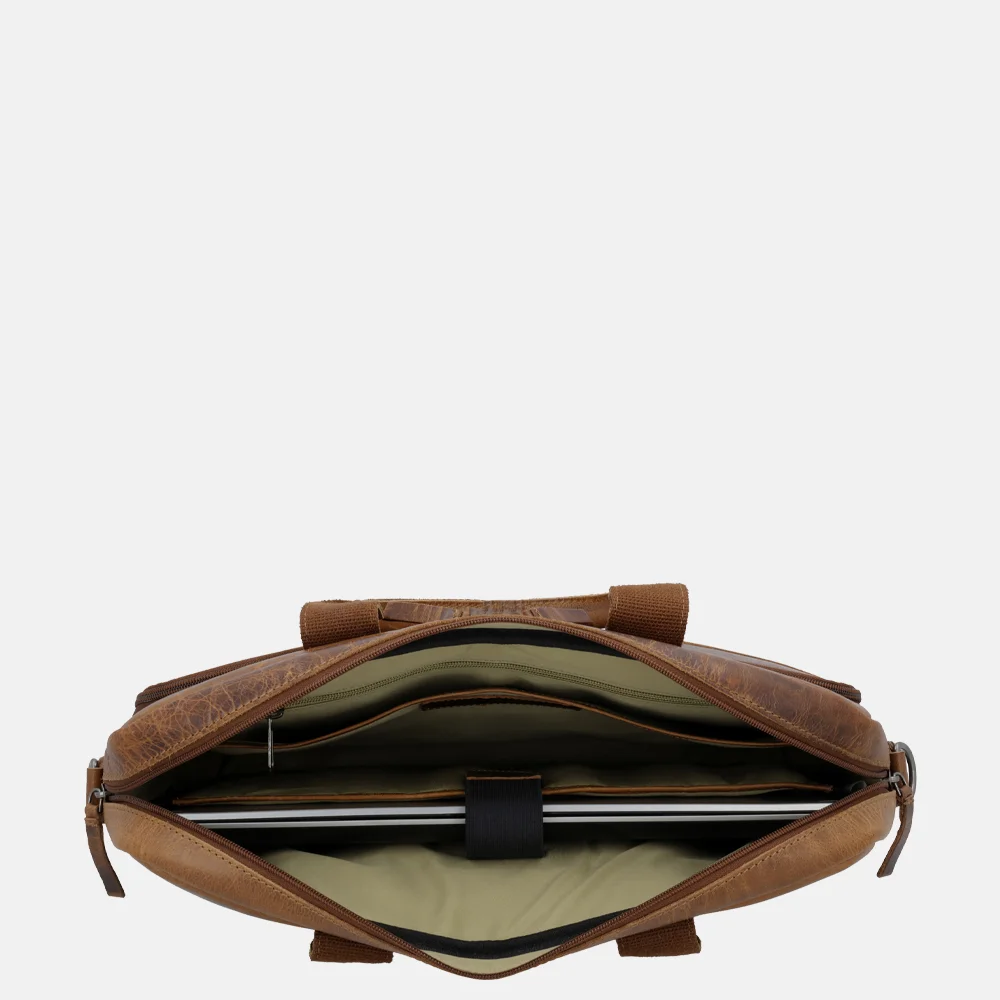 Hide & Stitches Next Navajo laptoptas 15.6 inch bruin bij Duifhuizen
