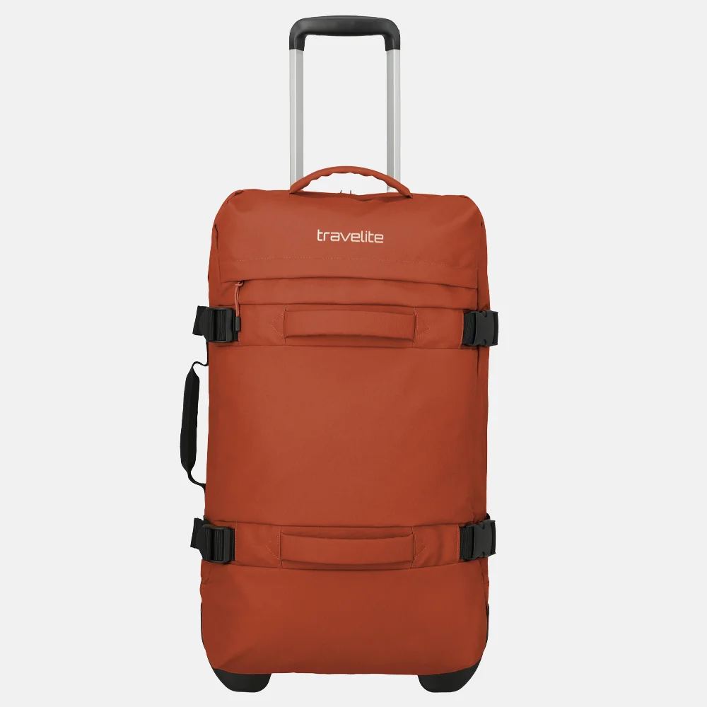 Travelite Bolonia wieltas M 63cm orange bij Duifhuizen