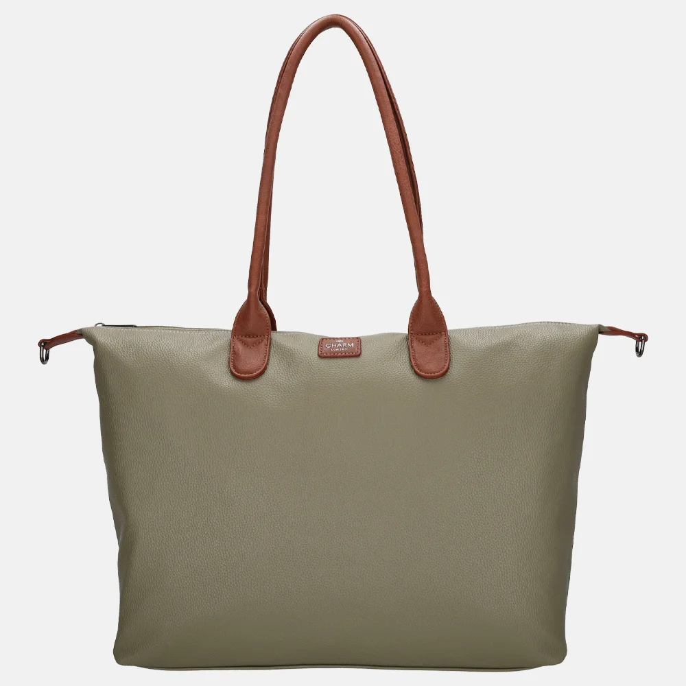Charm London Buckingham Palace shopper L olijfgroen bij Duifhuizen
