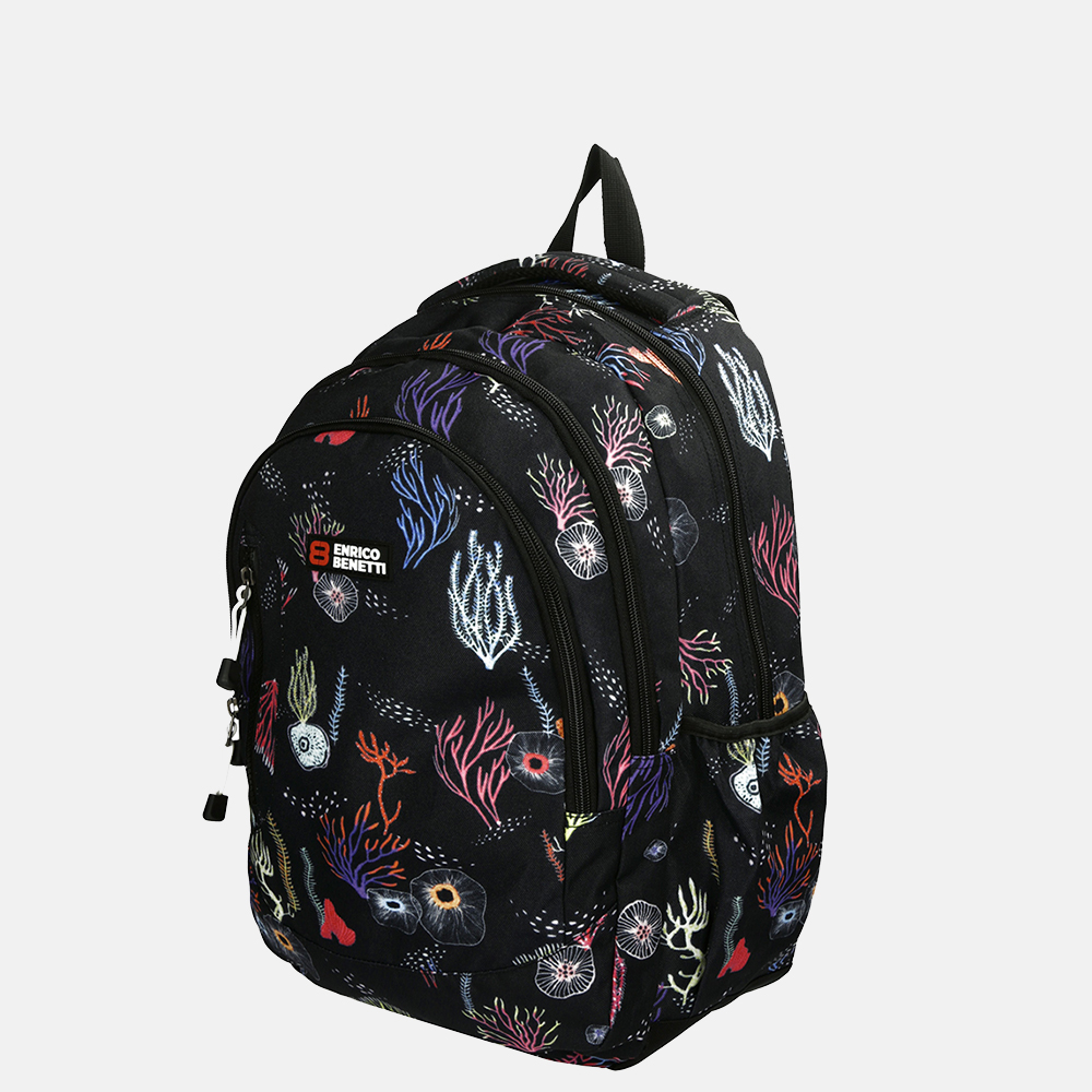 Enrico Benetti Capetown rugzak 15 inch coral bij Duifhuizen