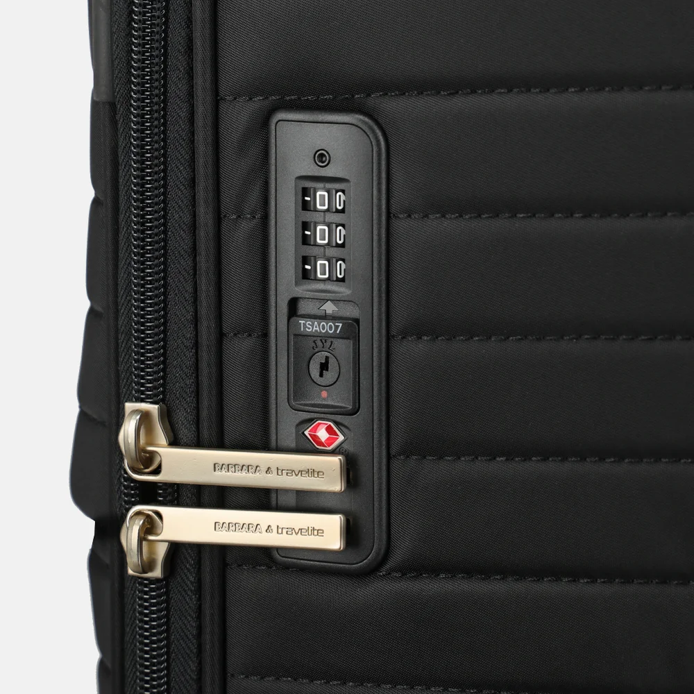 Travelite Barbara Stepp handbagage koffer 55 cm black bij Duifhuizen