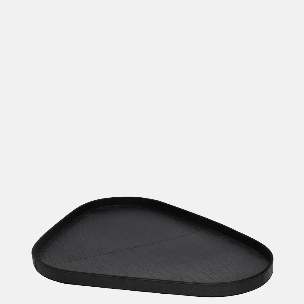 Chamada leren dienblad organisch croco L black bij Duifhuizen