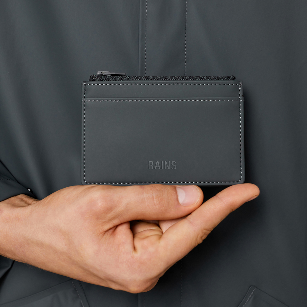 Rains zip wallet ritsportemonnee slate bij Duifhuizen