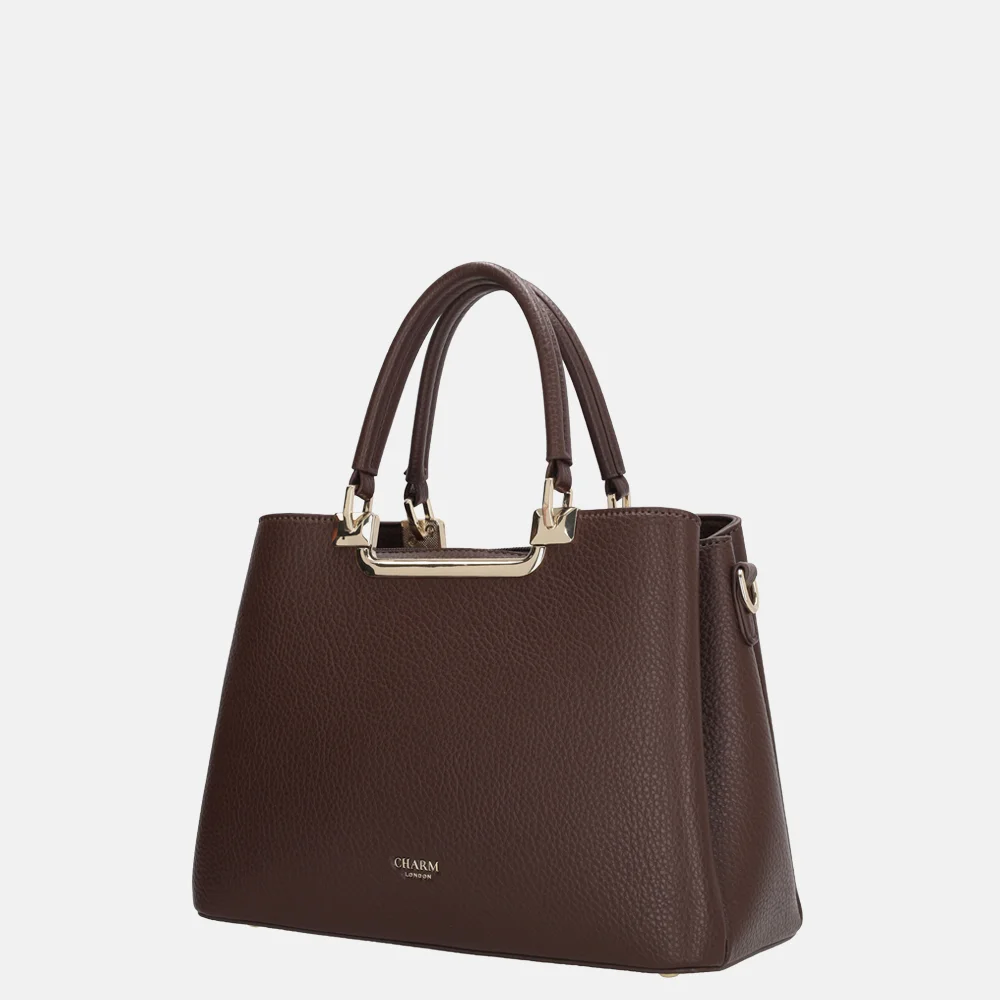 Charm London handtas M donkerbruin bij Duifhuizen