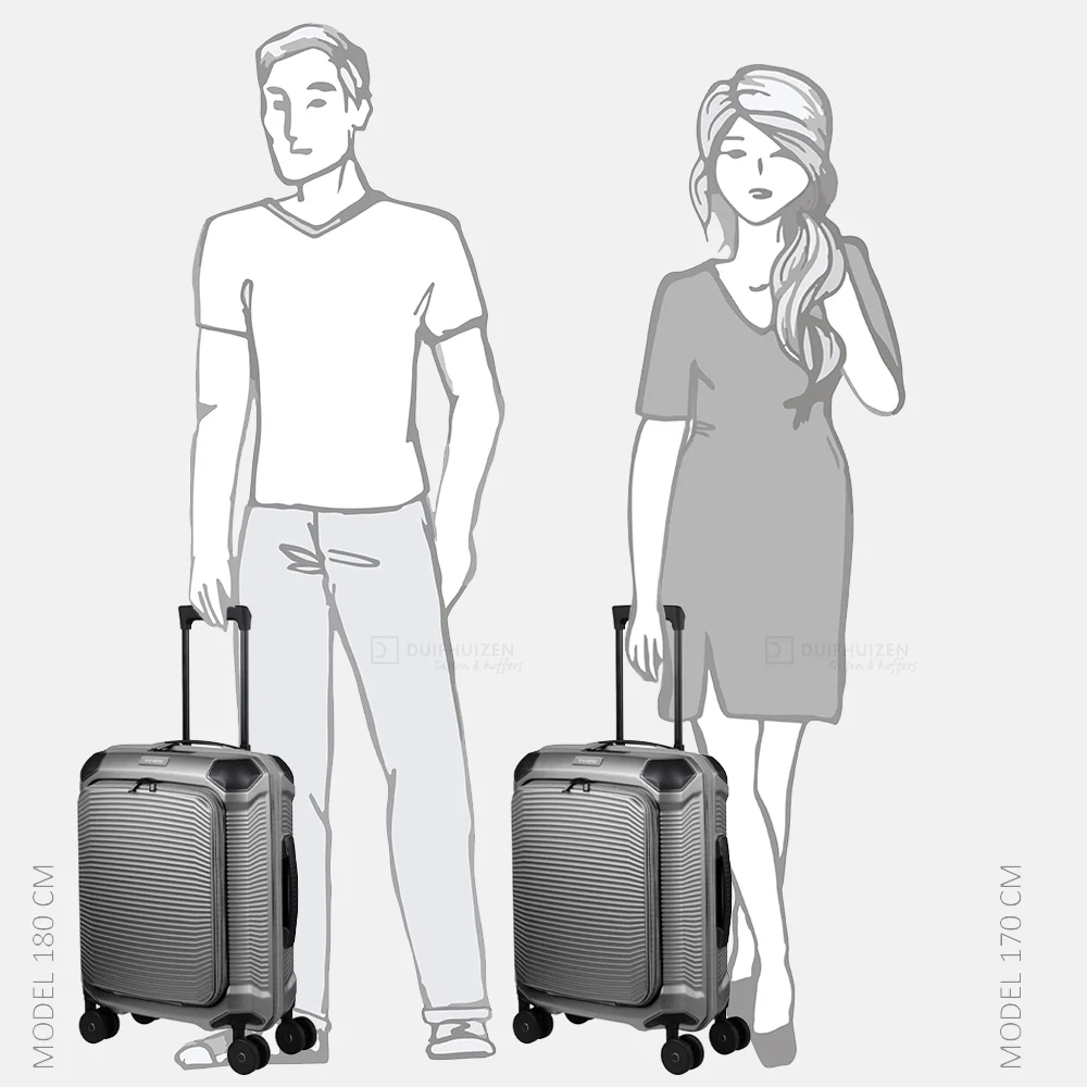 Travelite Millennium handbagage koffer 55 cm silver bij Duifhuizen