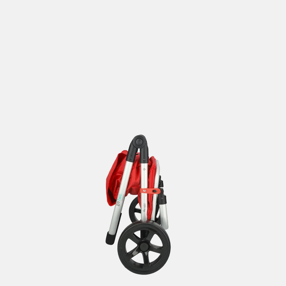 Playmarket Go Two compact boodschappentrolley rood bij Duifhuizen