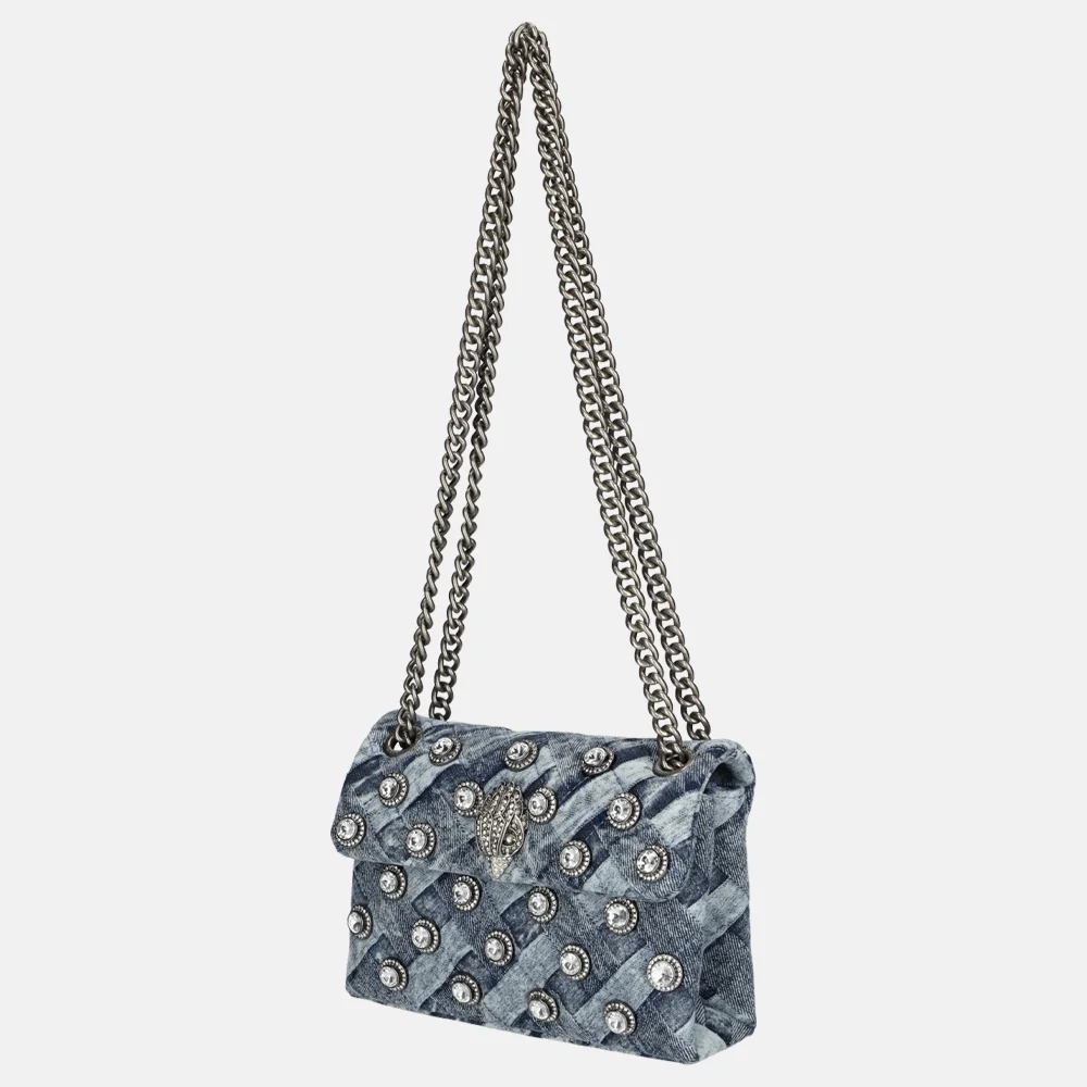 Kurt Geiger Kensington schoudertas denim bij Duifhuizen