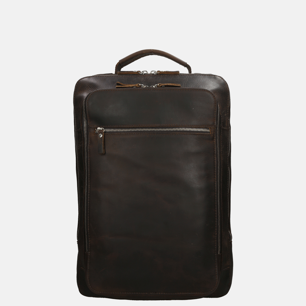 Leonhard Heyden Salisbury rugzak 15 inch brown bij Duifhuizen
