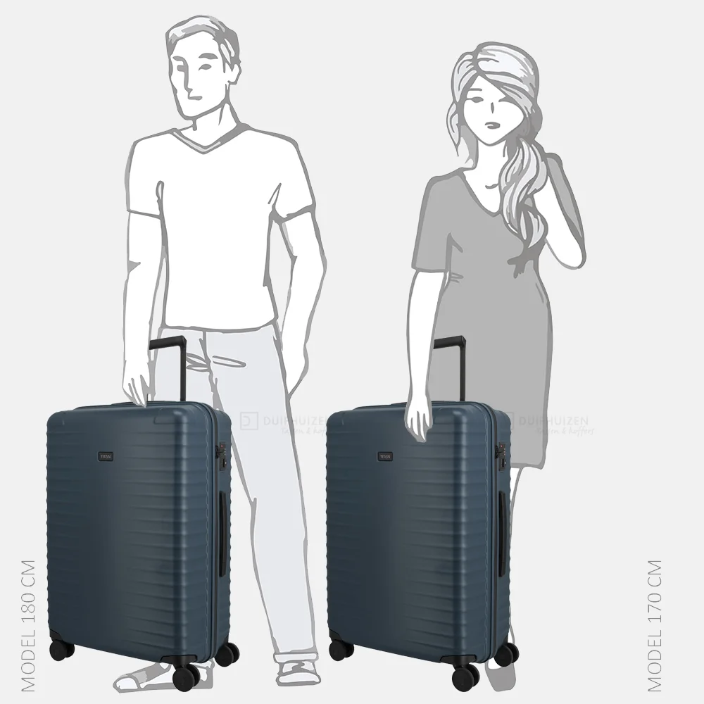 Titan Upgrade reiskoffer 75 cm midnight blue bij Duifhuizen