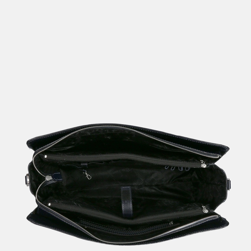 Claudio Ferrici Classico shopper/laptoptas 15 inch navy bij Duifhuizen