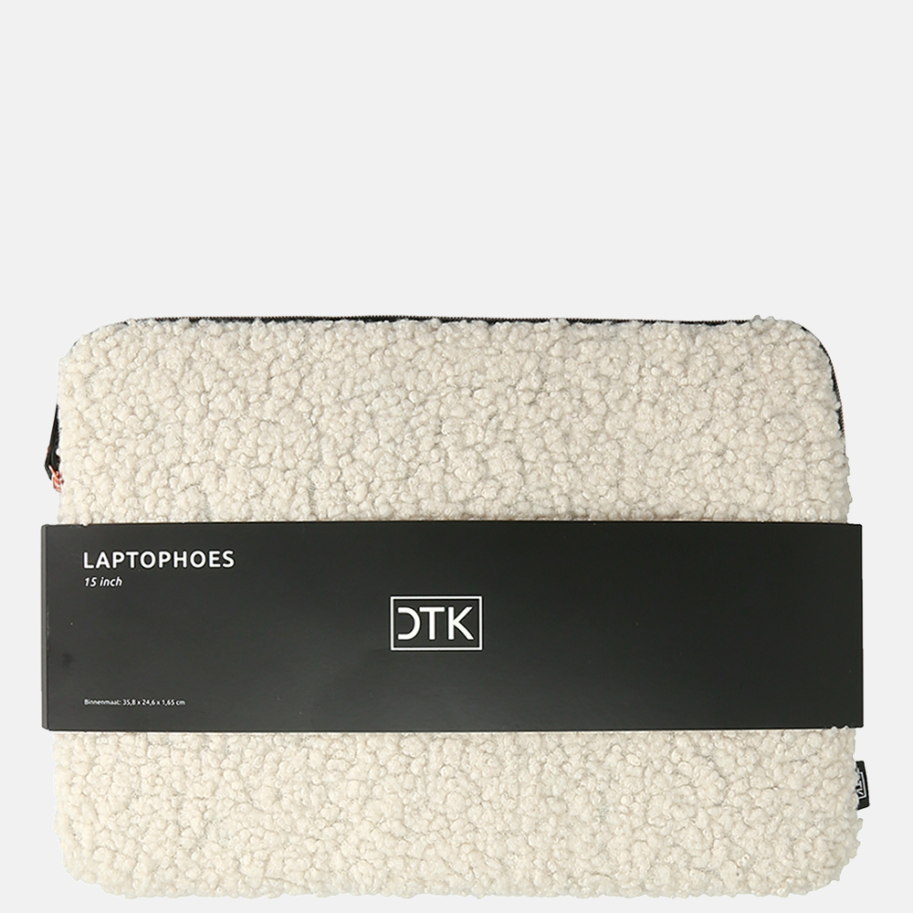 Duifhuizen laptophoes 15 inch off white teddy bij Duifhuizen