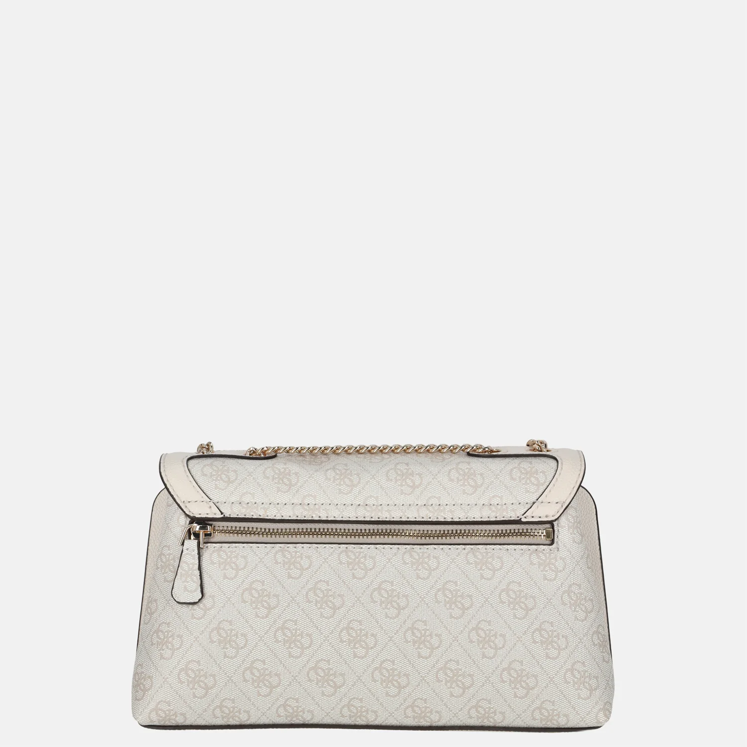 Guess Lindsey convertible flap crossbody tas bone logo bij Duifhuizen