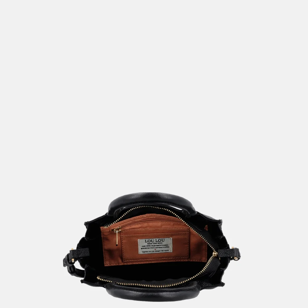 Loulou Essentiels Elise crossbody tas black bij Duifhuizen