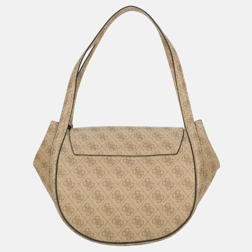 Guess Coleen schoudertas latte logo bij Duifhuizen