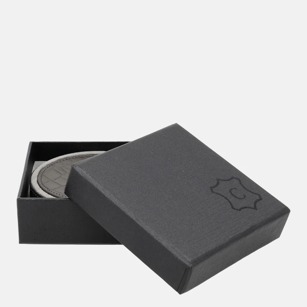 Chamada leren ronde onderzetters croco gun bij Duifhuizen