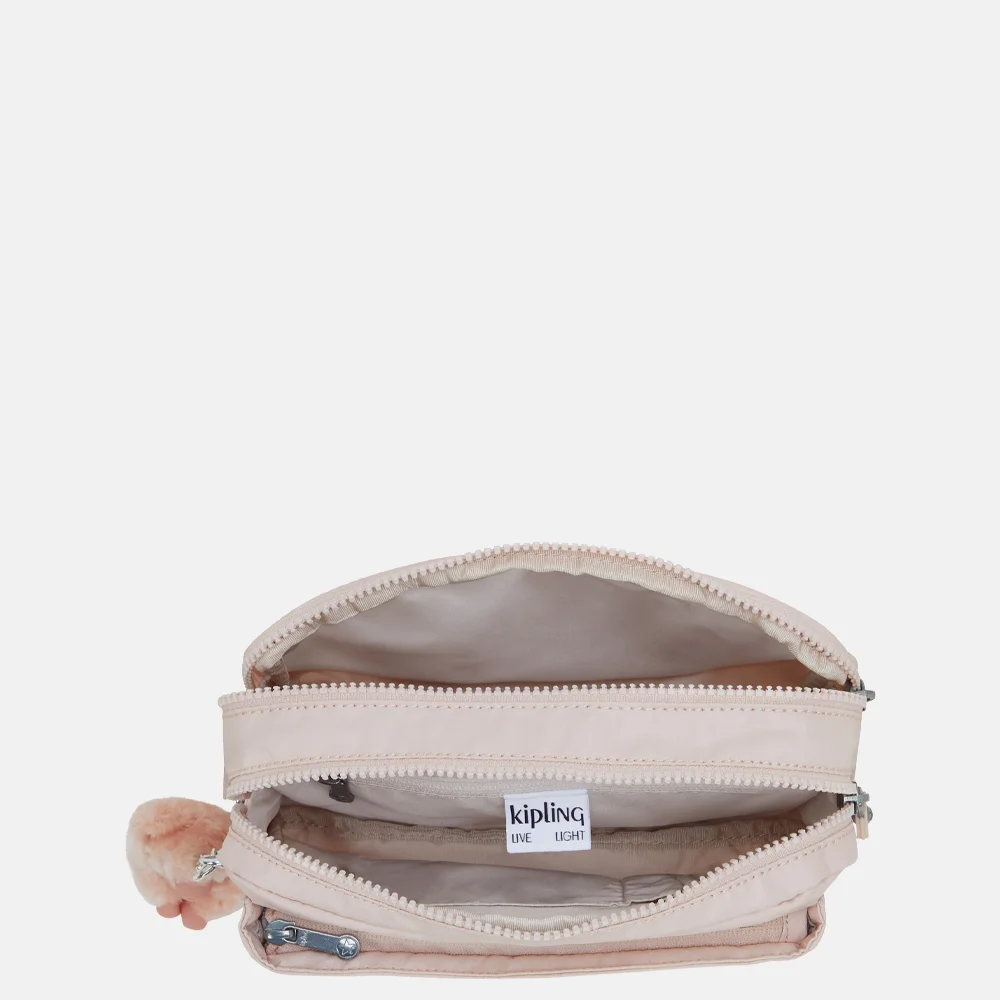 Kipling Abanu crossbody tas M pink shine bij Duifhuizen