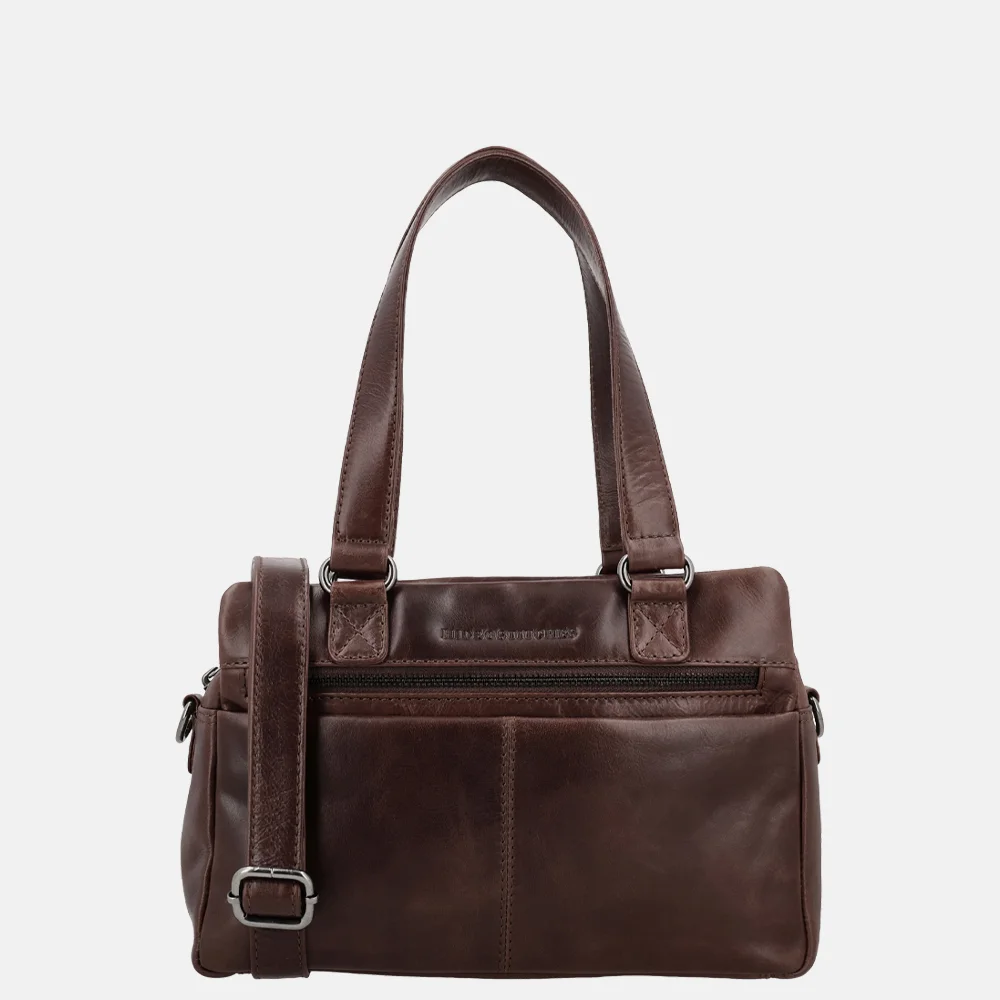 Hide & Stitches Porto schoudertas donkerbruin