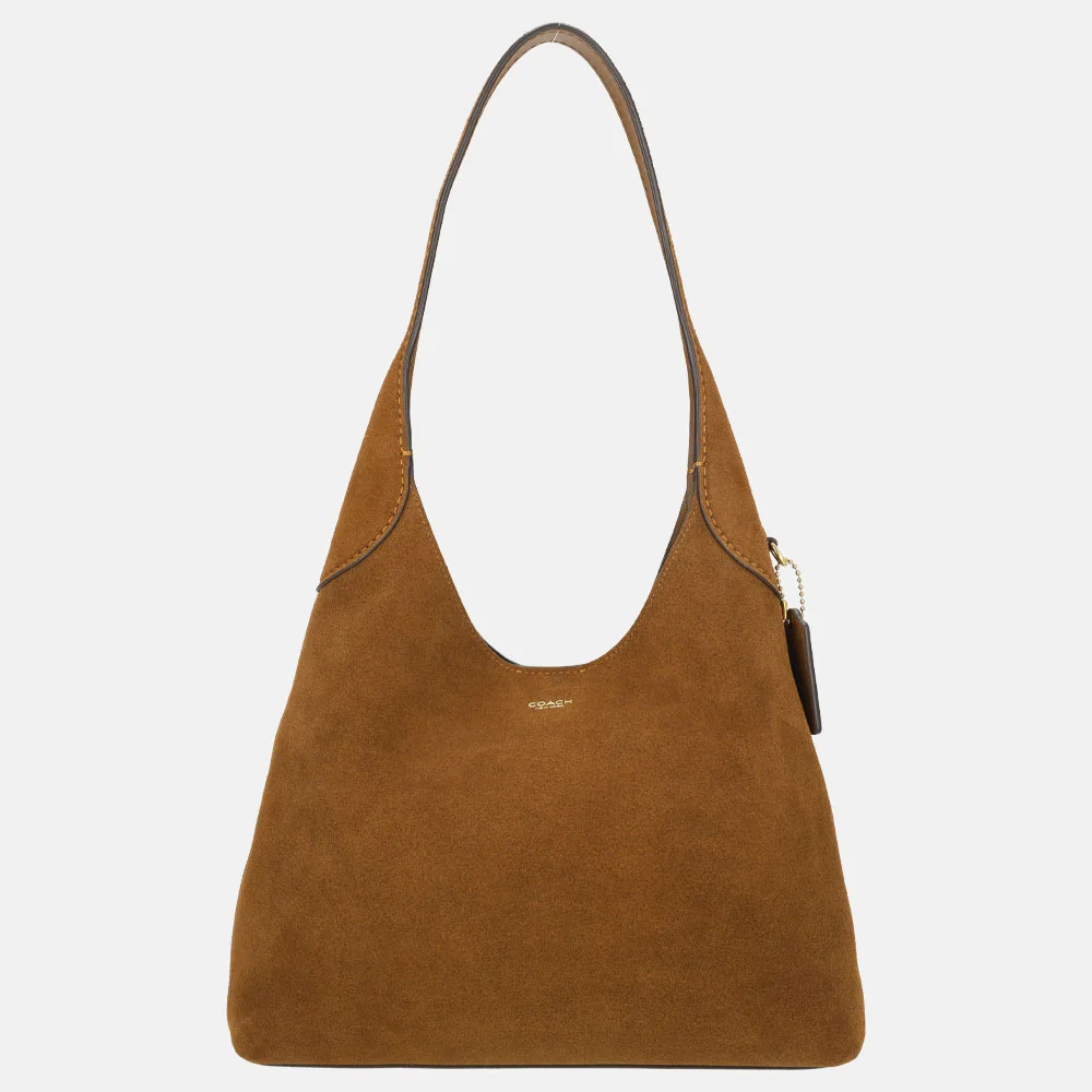 Coach Brooklyn suede buideltas 28' warm brown