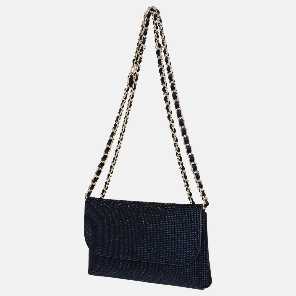 Flora & Co clutch strass blue bij Duifhuizen