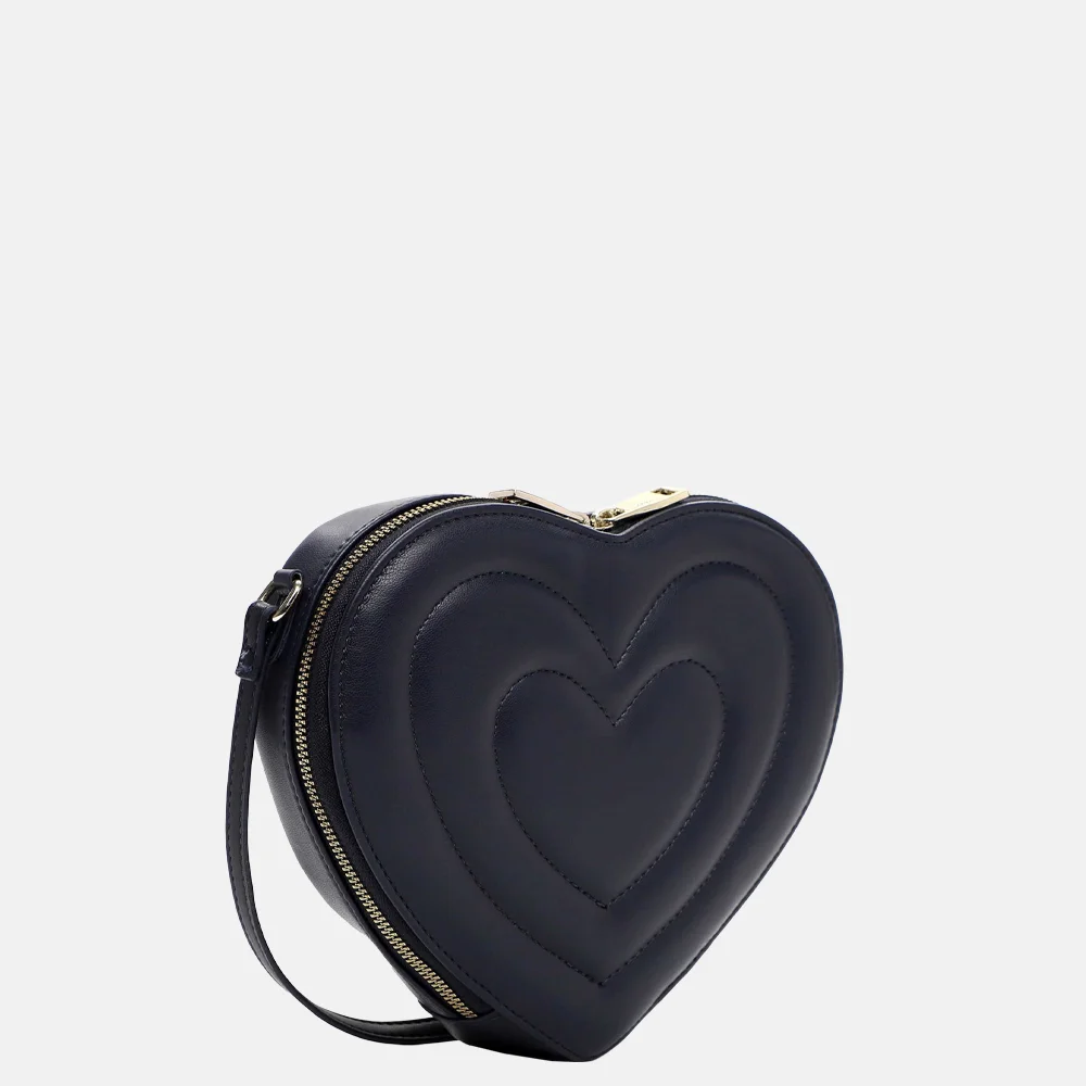 Emily & Noah Julia crossbody tas hart blauw bij Duifhuizen