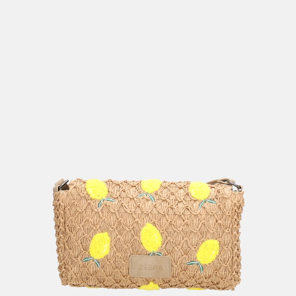 Zebra Trends rieten crossbody tas lemon bij Duifhuizen