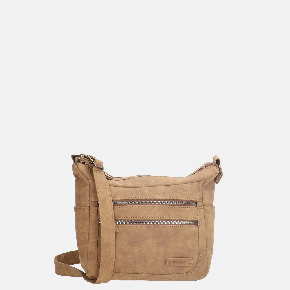 Enrico Benetti Nouméa crossbody tas camel bij Duifhuizen