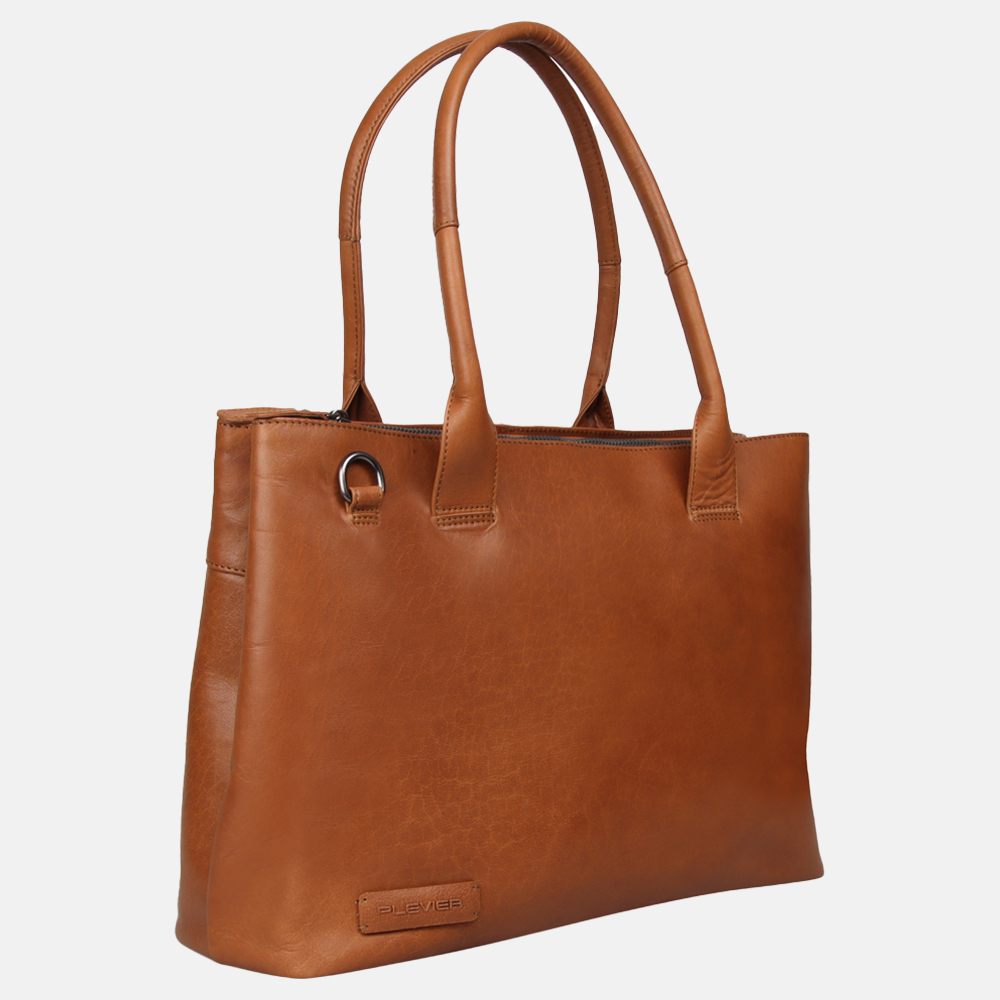 Plevier Amber shopper 15 inch cognac bij Duifhuizen