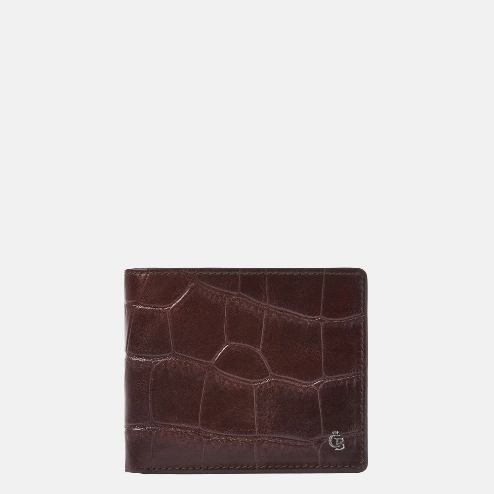 Castelijn en Beerens billfold portemonnee croco mocca