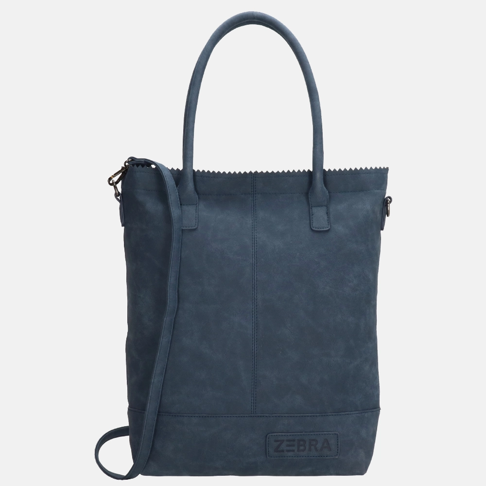 Zebra Trends shopper jeansblauw