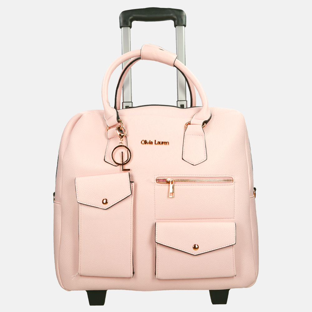 Olivia Lauren Tokyo business trolley 15.6 inch roze bij Duifhuizen