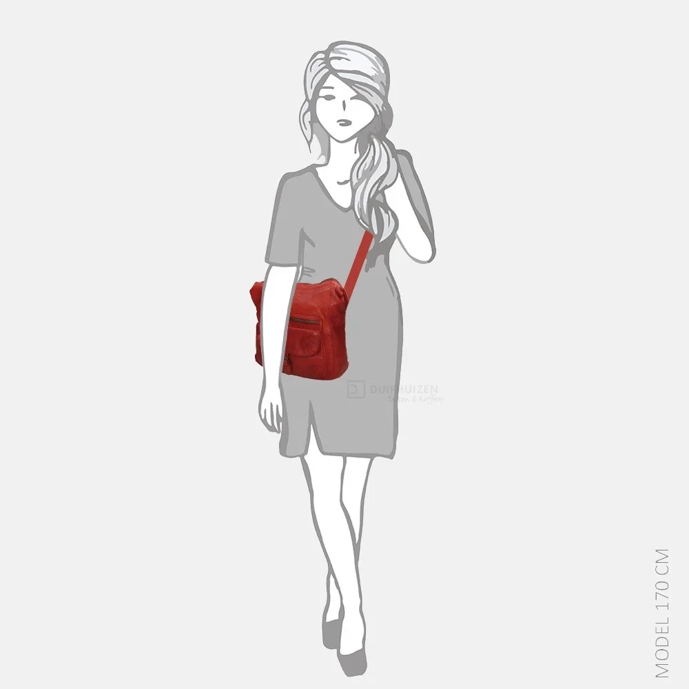 Bear Design schoudertas red bij Duifhuizen