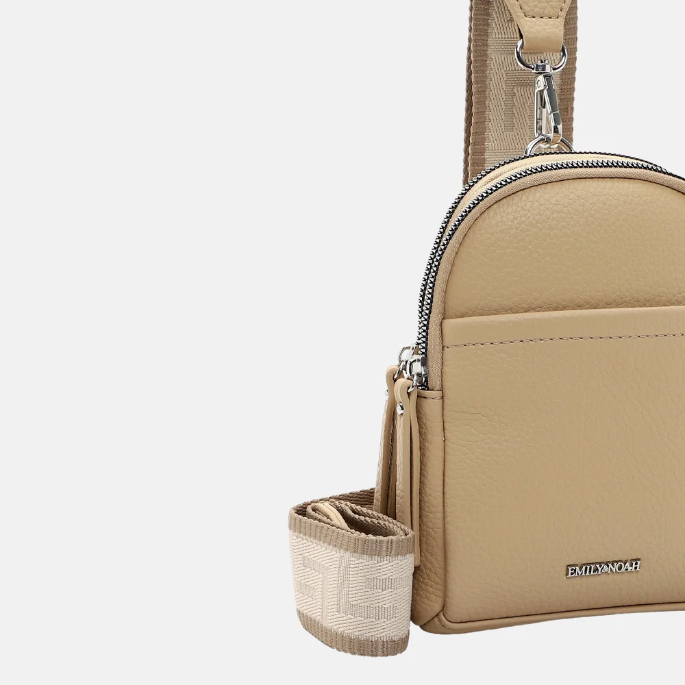 Emily & Noah Elena crossbody tas camel bij Duifhuizen
