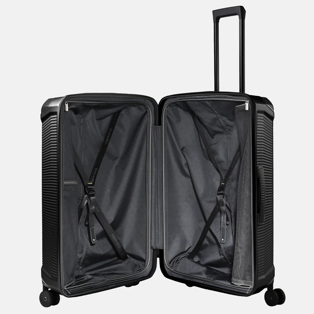 Travelite Millennium spinner reiskoffer 76 cm black bij Duifhuizen