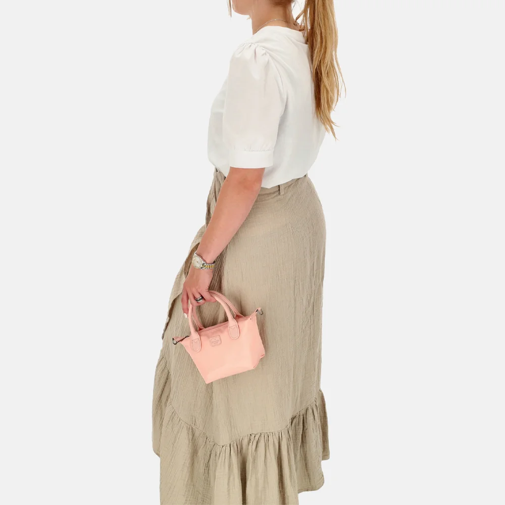 Charm London Buckingham Mono crossbody tas XS lichtroze bij Duifhuizen